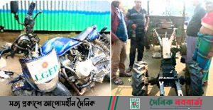 ঘিওরে ট্রাক্টর ট্রলির চাপায় মোটরসাইকেল চালকের মৃত্যু